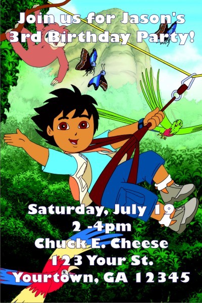 Go Diego Go! Invitations