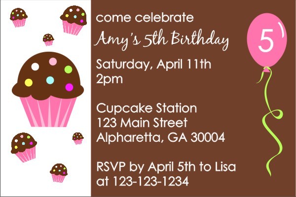 Cupcake Invitation