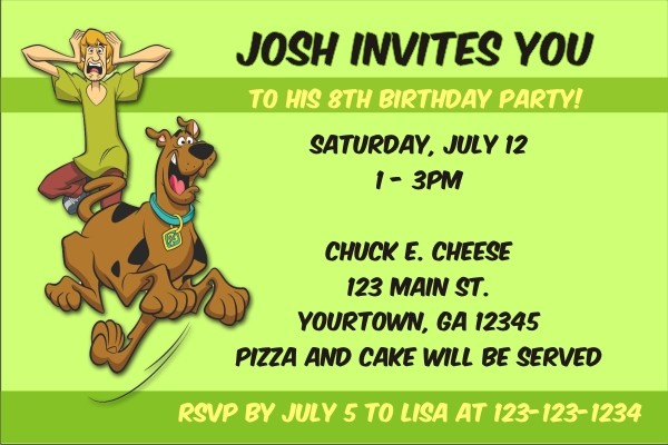 Scooby Doo Invitations 2