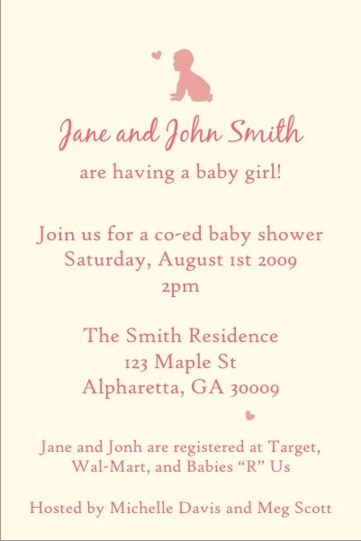 Baby Shower Invitation (Girl)