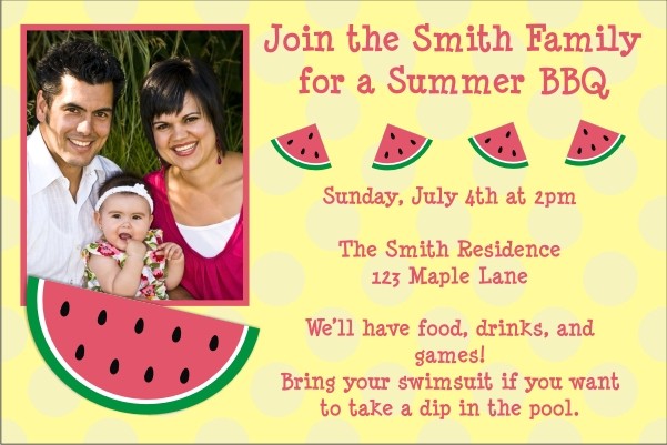 Watermelon Photo Invitation