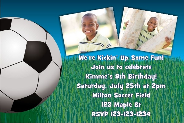 Soccer Photo Invitation