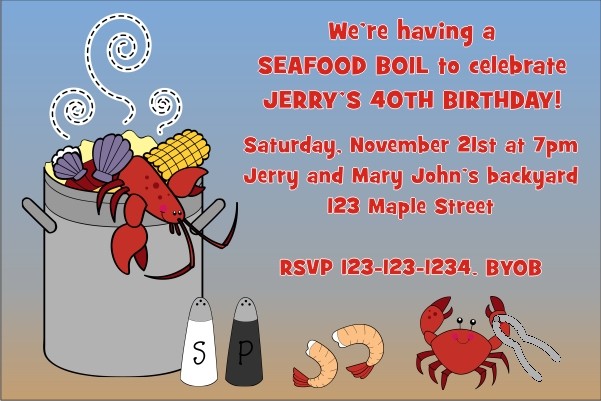 Seafood Boil Invitation