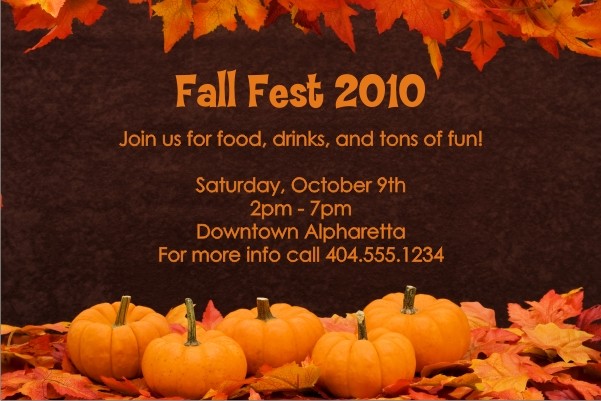 Fall Pumpkins Thanksgiving Invitation