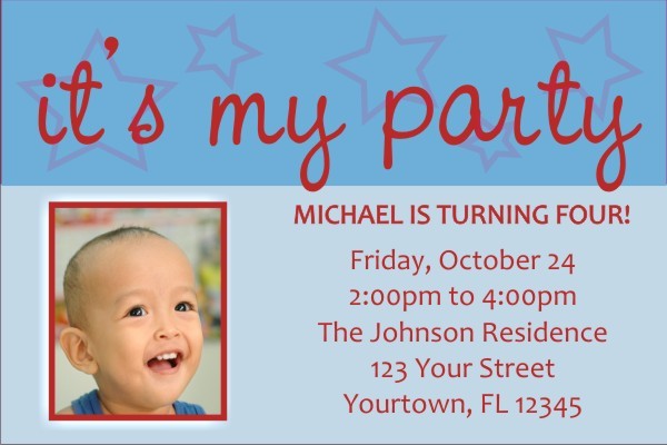 It's My Party Invitations (Blue)