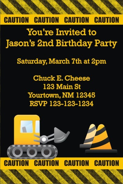 Construction Zone Invitations