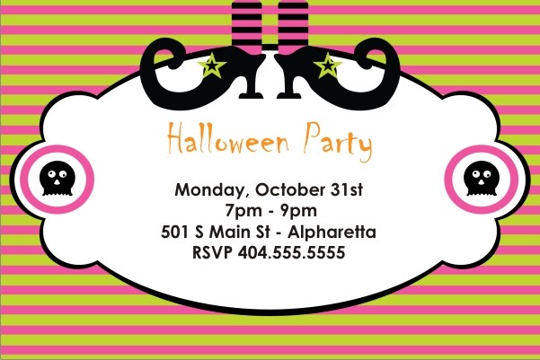 Spooky Witch Halloween Party Invitation