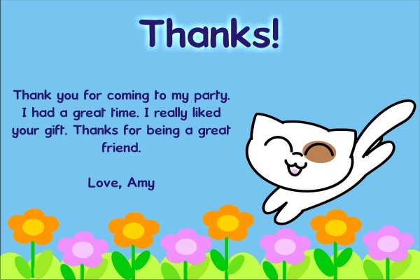 Happy Kitty Cat Thank You Cards