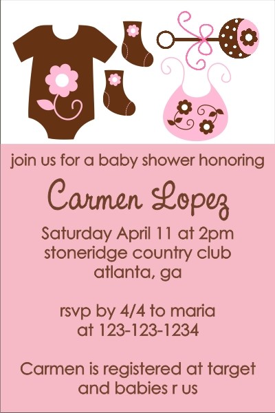 Mod Baby Elements Invitation (Pink)