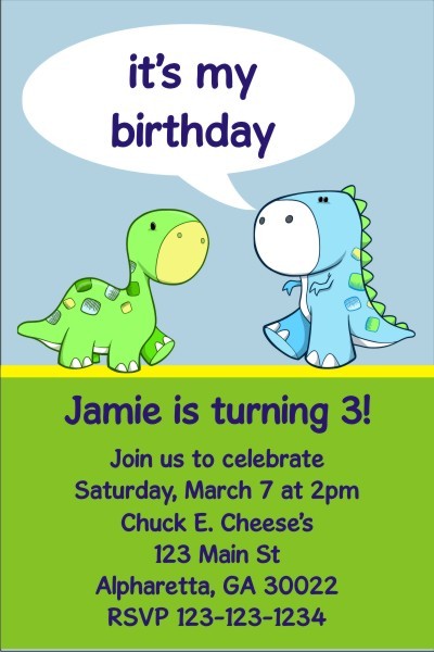 Dinosaur Invitation