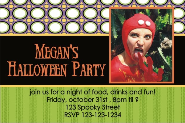 Halloween Party Photo Invitation