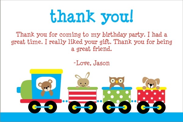 Train Thank You Card