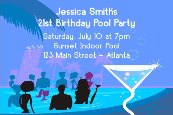 Pool Party Invitations 6