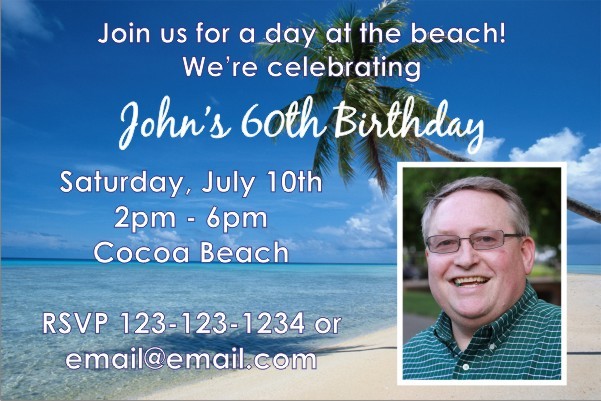 Beach Invitation with Photo