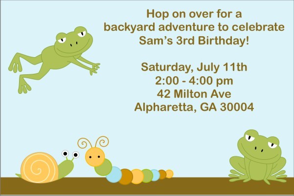 Leaping Frog Invitation