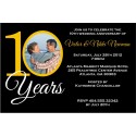 10 Years 10th Wedding Anniversary Photo Invitation