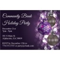 Purple Ornaments Christmas Holiday Party Invitation