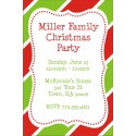 Christmas Stripes Holiday Party Invitation