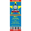 Thomas the Tank Engine Train Ticket Style Invitations (slim style)