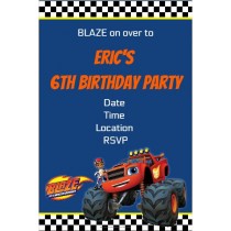 Blaze and the Monster Machines Birthday Party Invitation