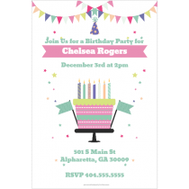 Celebration Cake Personalized Party Invitation template