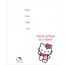 Hello Kitty  FREE Printable Birthday Party Invitation