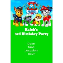 Paw Patrol Birthday Party Invitation