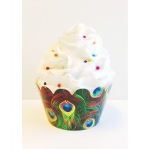 Peacock Feathers Cupcake Wrappers