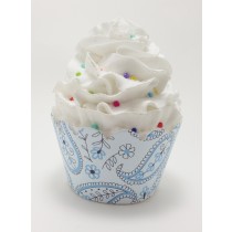 blue paisly cupcake wrappers