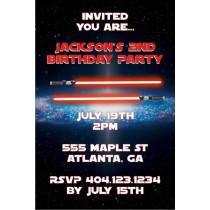 Star Wars inspired Feel the Force Invitation