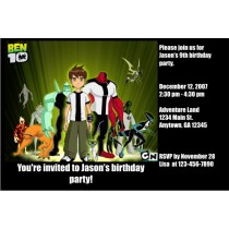 Ben 10 Invitations