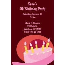 Pink Birthday Cake Invitation