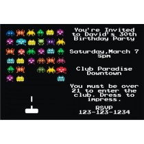 80s Vintage Arcade Video Game Invitation