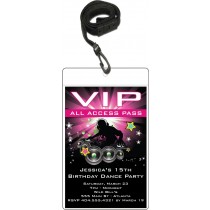 Dance Party VIP Pass Birthday Invitation