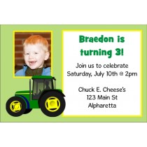 Tractor Invitation with Optional Photo