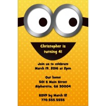 despicable me party invitation personalized custom