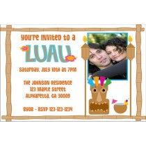 Luau Party Invitations 3 with Optional Photo