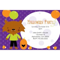 Kid Werewolf Halloween Party Invitation