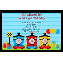 Train  Invitation - All Aboard