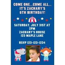 Circus Invitation with Optional Photo