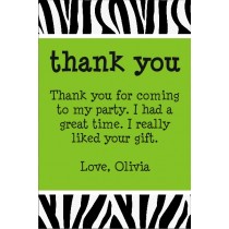 Zebra Animal Print Thank You Cards (All Colors)