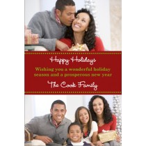 Holiday Bliss Christmas Holiday Photo Card - 2 Photos