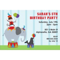 personalized circus party invitation