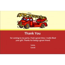 Fire Truck Thank You Cards