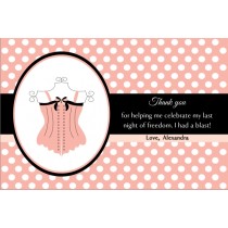 Lingerie Bridal Shower Bachelorette Party Thank You Card 4