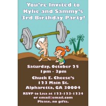 Flintstones - Pebbles and Bamm - Bamm Invitations