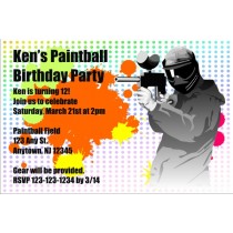 Paintball Invitation