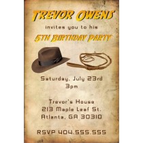 Indiana Jones inspired Invitation