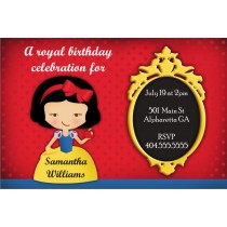 Snow White Personalized Birthday Party Invitation