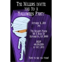 Kid Mummy Halloween Party Invitation